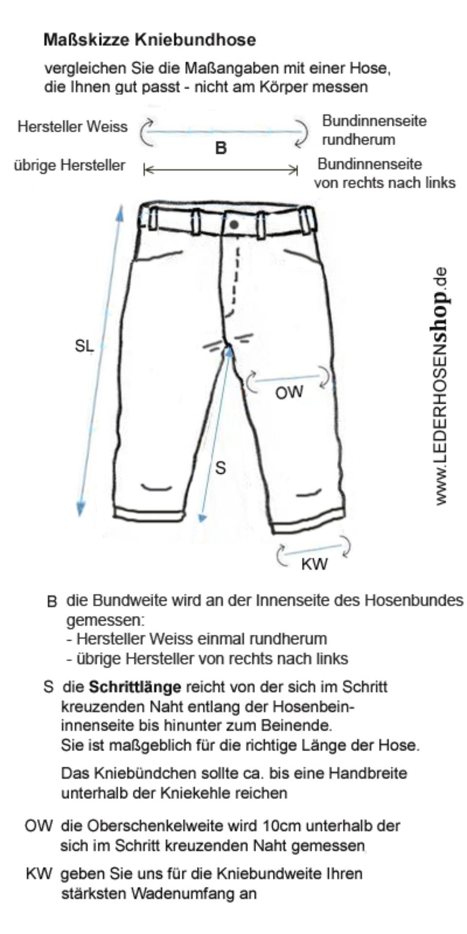 Grundstück, Hosen, Seite, Maße, Kurze Hose, Grundstück, Hosen, Seite, Maße, Kurze Hose, Massskizze-Kniebundhose