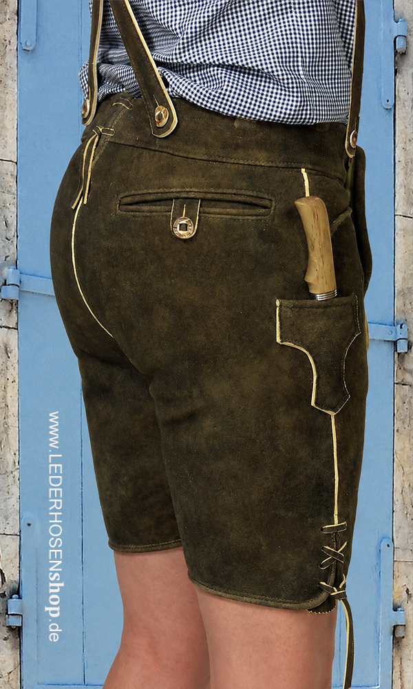 lederhose, kurzehose, ledershorts, werkzeugtasche, brusttasche, Lederhosen, Kurze Hose, Tasche, Hammer, Hosenträger,