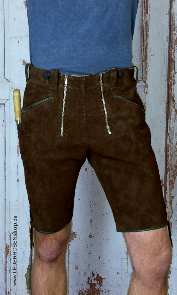 Beispiel Modell Jonas in Rindspaltleder braun mit breiten Gürtelschlaufen
