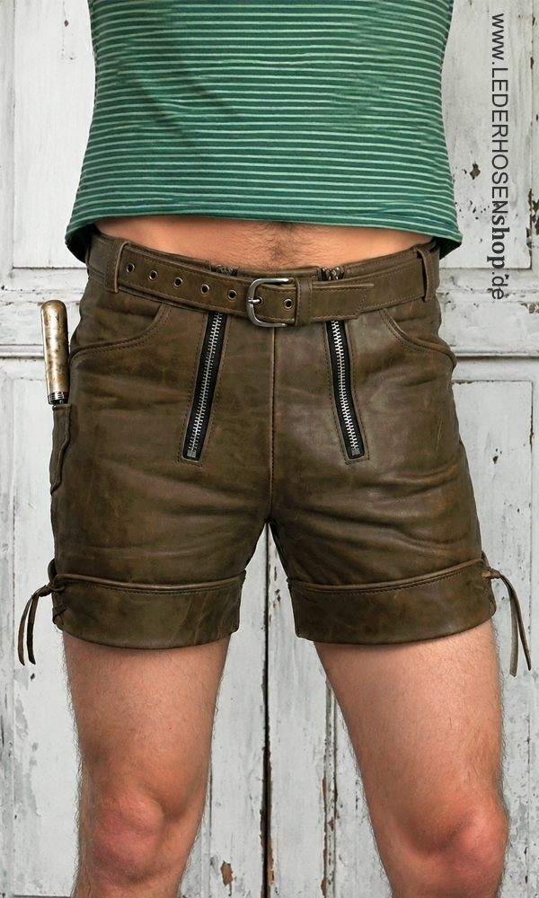 kurze Lederhose TomS. in drei Lederarten