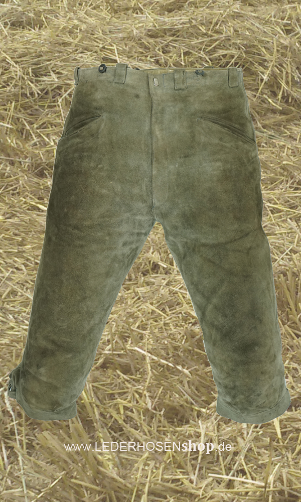 Lederhose, Cordhosen, Vintage, Grün, Knöpfe,