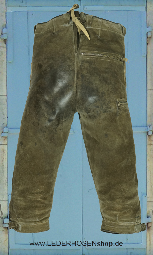 lederhose, braun, zipper-tasche, workwear, hosenform, lederhose, suspenders, reissverschluss, tasche, glänzend, olivgrün,