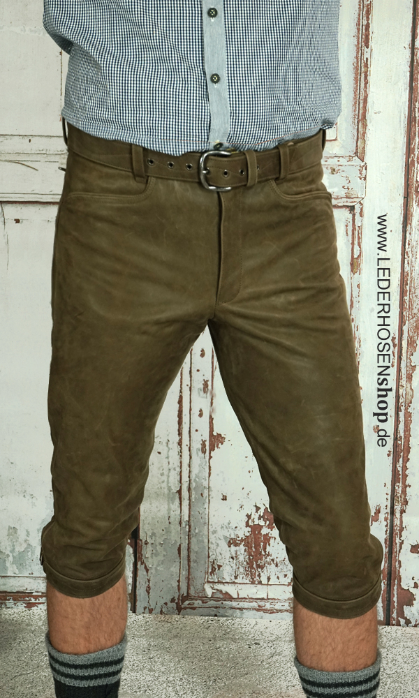 Lederhose, Cordhose, braun, Bikerhosen, Rollebd, Hosen, Kurze Hosen, Jeanshose, Mann, Person,