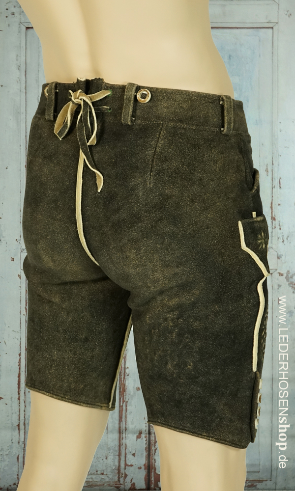 Hose, Shorts, Dunkelgrau, Canvas, Seitentaschen,
