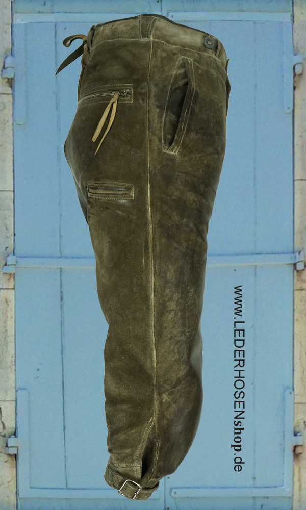 Lederhose, Leder, Bootcut, TieferPassform, Taschen, Hose, Lederhose, Klettverschluss, Ziernähte, Gürtelschlaufe,